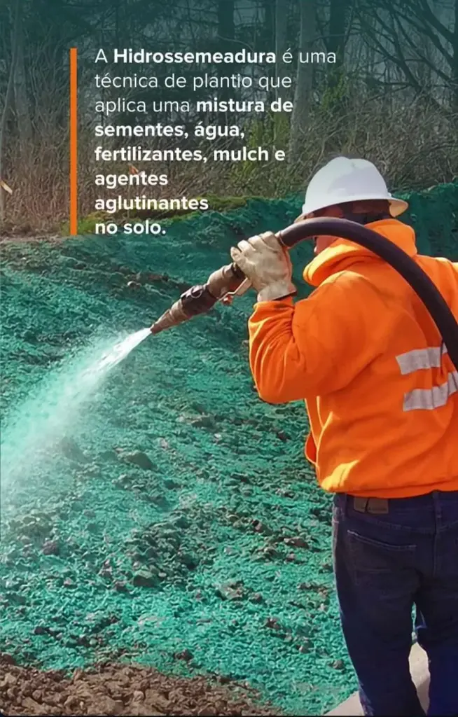 aplicação de hidrossemeadura