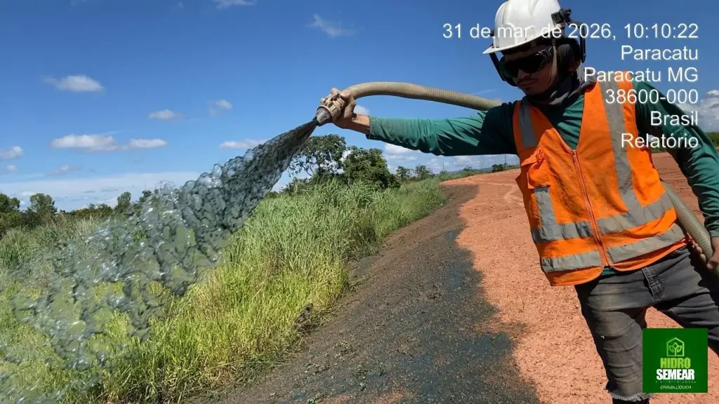 hidrossemeadura em áreas inclinadas